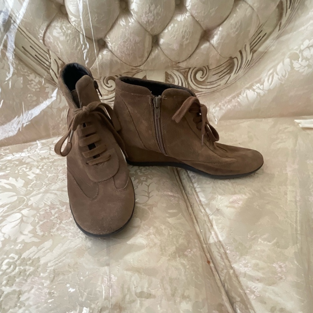 Brown Suede Ankle Boots
